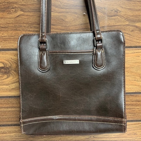 Liz Claiborne dark brown leather purse - Picture 2 of 12